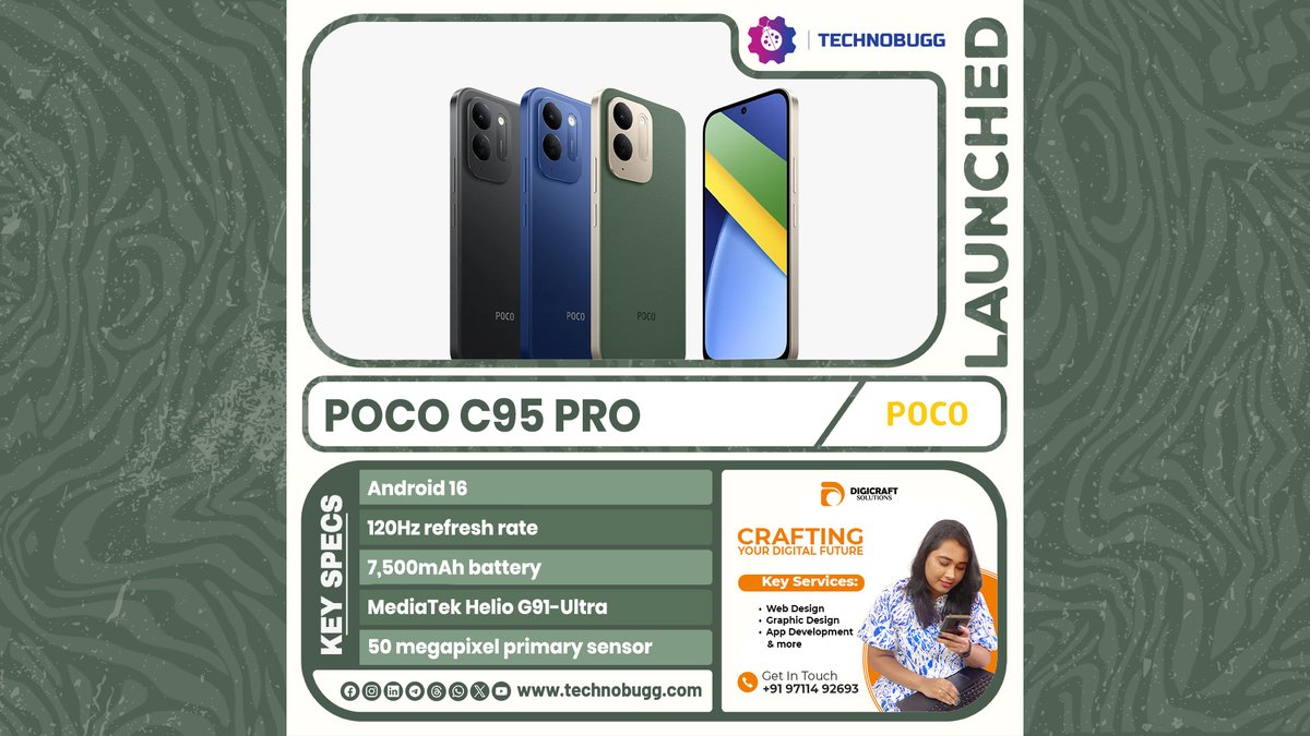 akhiljoseph's tweet photo. Poco C95 Pro Launched
Read more : https://t.co/PUL1p6ygxW
#Poco #PocoC95Pro #Breaking #Technobugg #technews https://t.co/kQ11cgjJh5