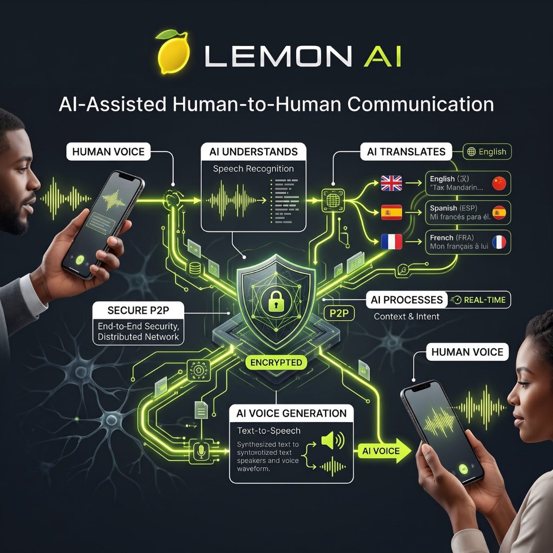 lemonai__'s tweet photo. 🍋 Lemon AI is making communication smarter with real-time translation, speech recognition, AI voice &amp; secure P2P technology. 🌍🤖🔐

Breaking language barriers with the power of AI.

#LemonAI #AI #VoiceAI #AITranslation https://t.co/gszjnFS7lr