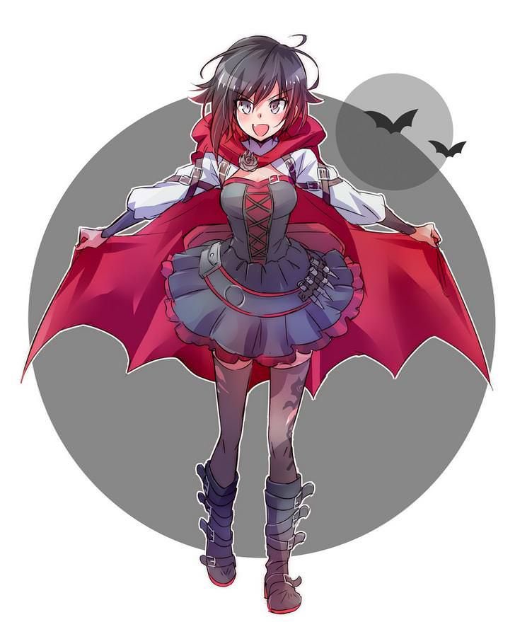 jaYTgameNews's tweet photo. (Art made by @mojojoj27827860) 
Choose Ruby’s Halloween costume. #RubyRose #RWBY https://t.co/DKyOzHWXBL