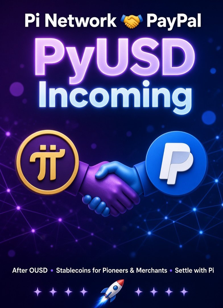 Maheshbudigi26's tweet photo. **🔥 Pi Network x PayPal? The next big move is brewing...**

After the fresh OUSD partnership with Open Standard, whispers are growing louder:

Pi Network 🤝 PayPal could be next.  

And with it — **PyUSD** (PayPal’s stablecoin) may soon join the party.

Pioneers and merchants could soon settle Pi with a lineup of solid stablecoins:

- OUSD  
- PyUSD  
- and more on the way

Real utility. Real settlement options. Real step forward for the ecosystem.

#PiNetwork #PyUSD #OUSD #Stablecoins #PayPal