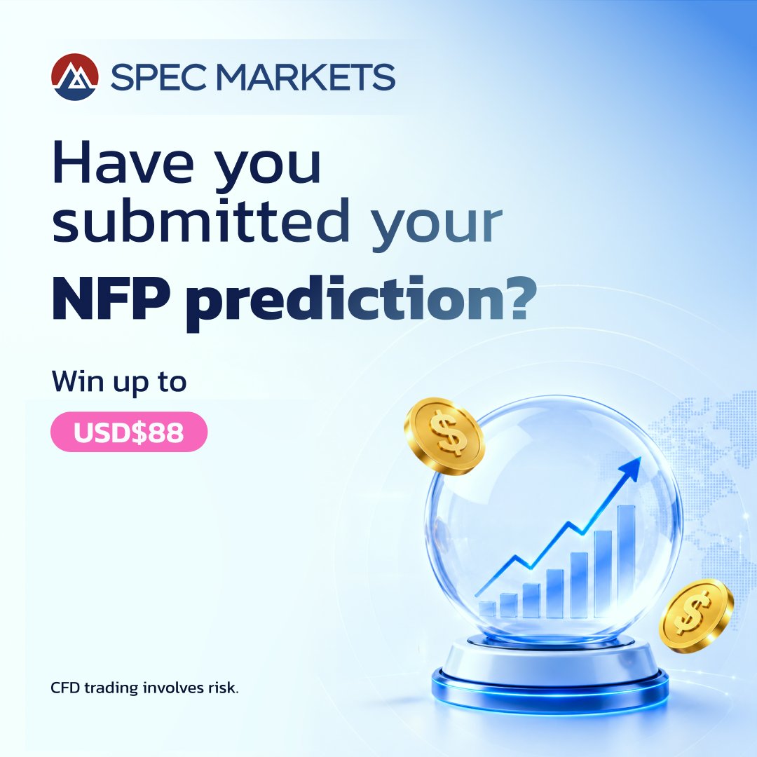 SpecCapital's tweet photo. 🚨 Final call — NFP is today.

US Non-Farm Payrolls land today, Oct 2, at 8:30 AM ET. Entries close at 7:30 AM ET sharp.

Forecast the 1-min XAUUSD candle: Up / Down / Doji + your price.

Enter now →
https://t.co/0BYNeRnHOC

#NFP #NFPDay #XAUUSD https://t.co/PA8OzntdE2