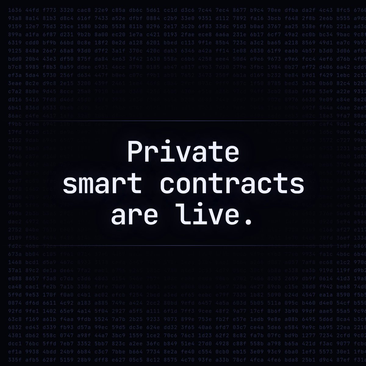 Cardanians_io's tweet photo. JUST IN: Private smart contracts went live on the Midnight mainnet. 🕛

This opens the possibility to start building private dApps, on Midnight.

Massive milestone, congrats! https://t.co/BjHupYAPQf