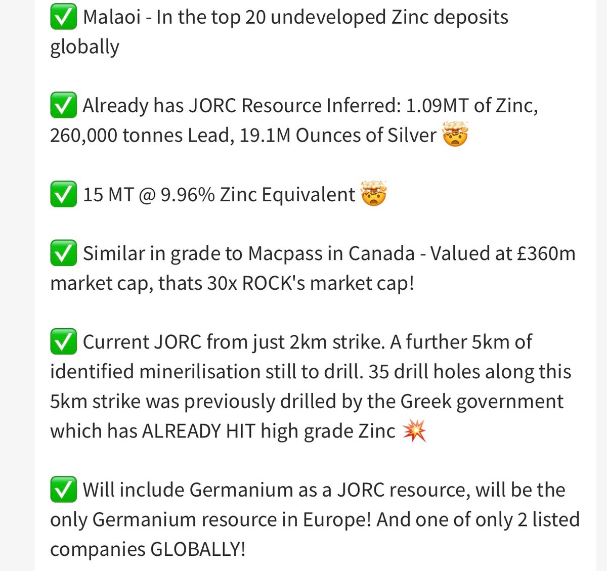 ZSS16298069's tweet photo. #ROCK
#GERMANIUM resource fast tracked - US/European Government funding?
ROCK will MULTIBAG instantly 🚀
https://t.co/AEVFooUDhn
#TYM #GCM #VRS #NFX #ORR #CDL #STOCKS #SHARES #80M #SML #UKOG #MET1 #ZIOC #EUA #UFO #CTAI #OMI #WSBN #COPPER #BRES #EST #ALRT #GOLD #ZINC #SILVER https://t.co/33bWUZPhDN