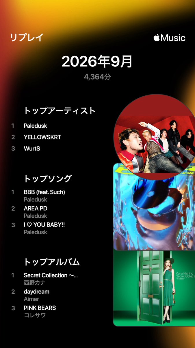 pd_2y's tweet photo. Paledusk聞きまくった9月‧₊˚✩彡 https://t.co/QfPxm5Vm9o