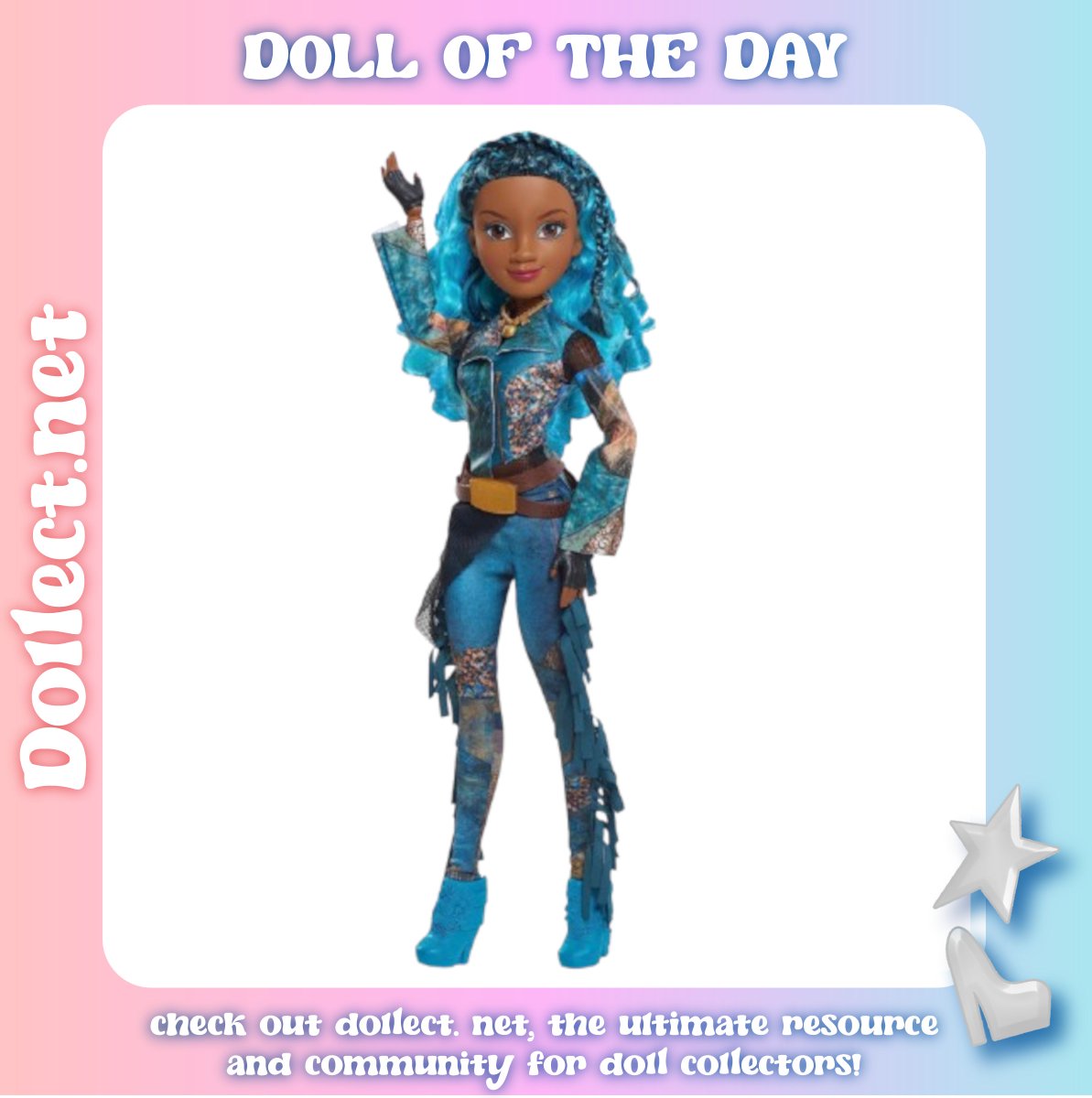 Dollect_net's tweet photo. Today's Doll of the Day is 28 Inch Uma, a Descendants 3 doll released by Just Play. (October 2nd, 2026) https://t.co/oLvfi2gMen