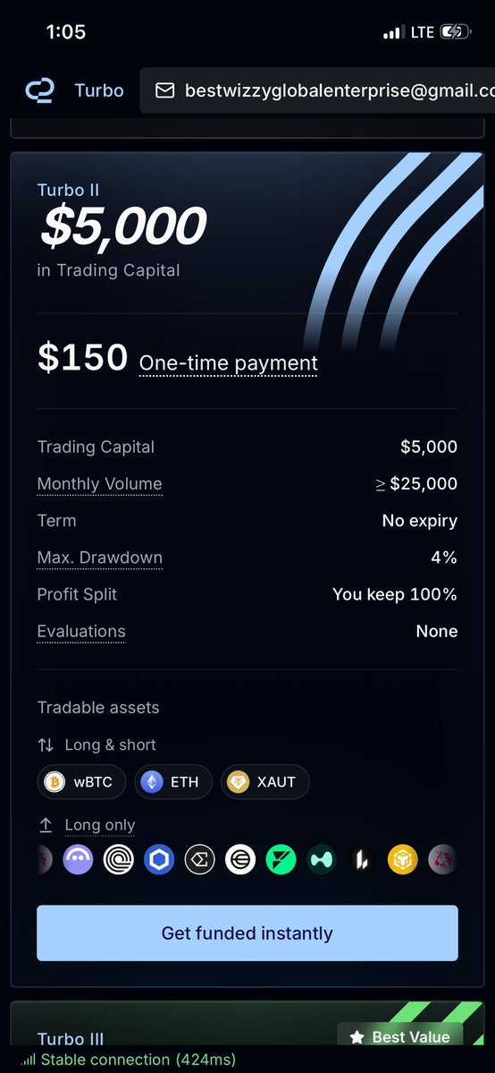 meeksese's tweet photo. Got a 5k instant funded Turbo account with @o2dotapp onchain daily payout with 100% split trade and withdraw as many as you can in a day . No minimum trading days or profitable days. Trade and withdraw you wanna get started use code : CCP 

https://t.co/Hn5GtIxezR https://t.co/5KcVNjAnKL
