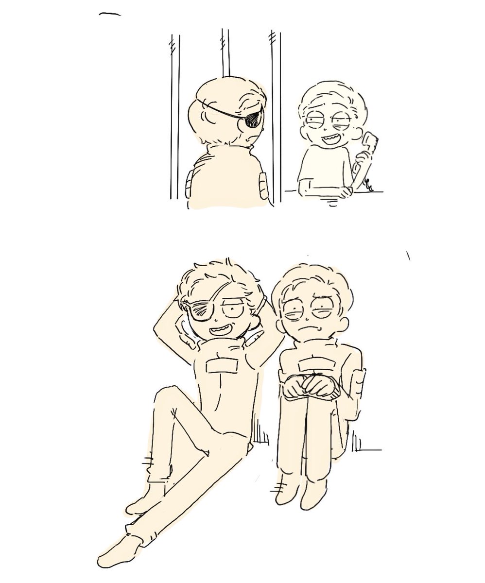 1246asdf's tweet photo. His cellmate is waiting for him in time prison.🤭🤭 #mortycest https://t.co/8lJkaiRsrp