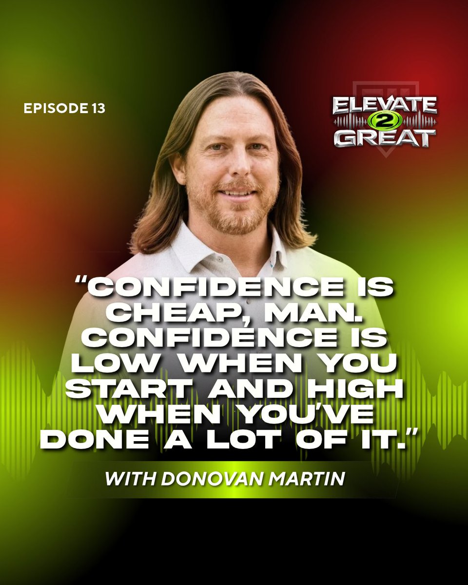 Elevate2GreatHQ's tweet photo. Donovan Martin explains why confidence can change when the level changes—but belief built through preparation goes deeper.

🎙️ Episode 13 of Elevate2Great is out now.

#Elevate2Great #MentalPerformance #StudentAthlete #MentalToughness #Factory11 https://t.co/YtTh35vZmN