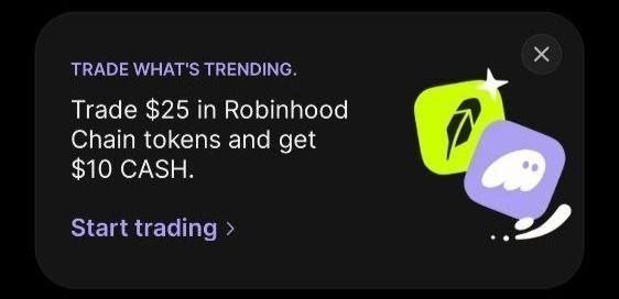 sanjoy_airdrop's tweet photo. 🚀 ট্রেডিং লাভের নতুন সুযোগ! 💰🔥
Robinhood Chain-এ $25 ট্রেড করুন এবং $10 CASH রিওয়ার্ড পাওয়ার সুযোগ নিন! 🎁💵
যারা ট্রেডিং ও নতুন ক্রিপ্টো রিওয়ার্ডের সুযোগ খুঁজছেন, তাদের জন্য এটি হতে পারে দারুণ একটি সুযোগ। 
#Robinhood #Trading #Crypto #Reward #Airdrop #JoinNow 🚀 https://t.co/wFJt2jMxST