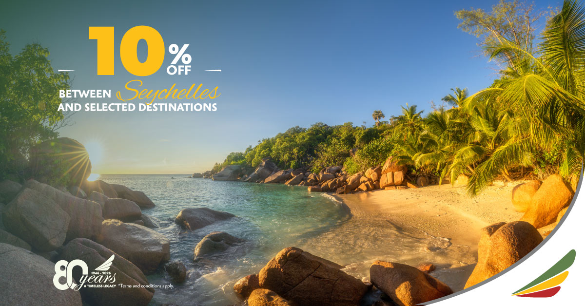 flyethiopian's tweet photo. Enjoy 10% off flights between Seychelles and selected destinations with Ethiopian Airlines .Book your flight today and take advantage of this limited-time offer! #EthiopianAirlines #Seychelles
https://t.co/rzoMDYUWNs https://t.co/SBgcRqoaJS