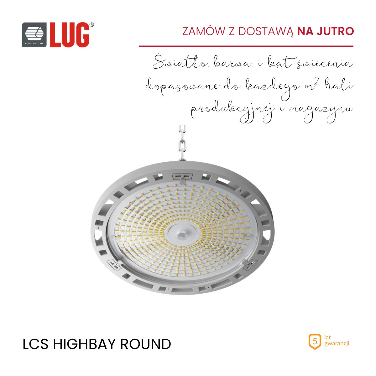 LUGLightFactory's tweet photo. Wydajne oświetlenie przemysłowe dostępne od ręki! 🏭💡 Oprawa LCS HIGHBAY ROUND o wysokiej skuteczności świetlnej z 5-letnią gwarancją.
Dostawa na jutro.
Parametry i zamawianie 👉 https://t.co/IQ6ziwApOX
#LUG #LCSHighbay #OświetleniePrzemysłowe #Przemysł #Dostawa24h https://t.co/yaqZu9y1uh