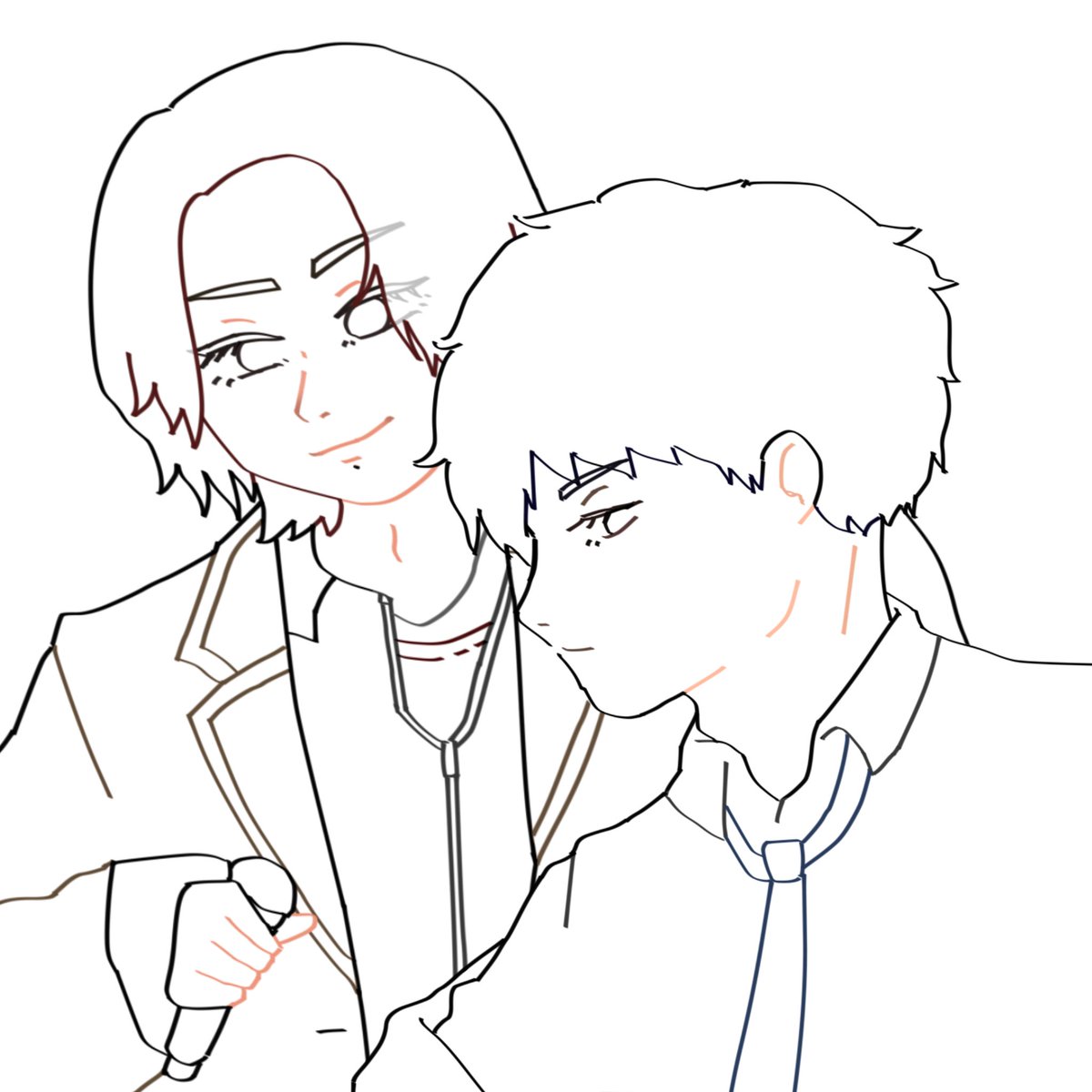 PoKoPo_ta's tweet photo. 前に載せた2人を合わせたやつ。
線だけの方が可愛くていいかも？？
描きたいものはいっぱいあるけど私がそれに追いつけてない！！！
ずっといんきゅべとアレルギー29に取り残されてるよ😸😸💦
ほんとにいんきゅべ衣装可愛くて好き。
#メロ画ッパ https://t.co/rGsSXDiStv