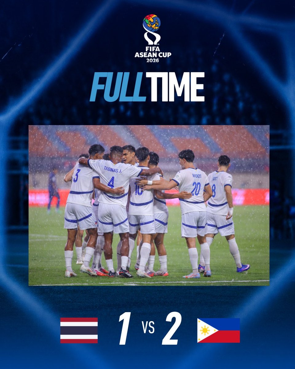 pmnft_official's tweet photo. FULL-TIME: 2–1 WIN OVER THAILAND! 🇵🇭🔥

A huge performance from the boys! Three points secured! https://t.co/xQYcZxNpNU