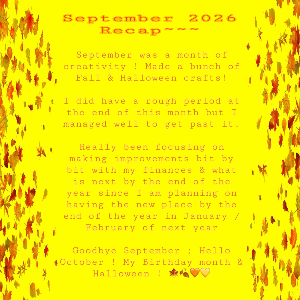 gtaylorkaty15's tweet photo. #GoodbyeSeptember #2026 #HelloOctober 🍁🍂🧡👻🧡💚🍬 https://t.co/u1F3lCkEvL