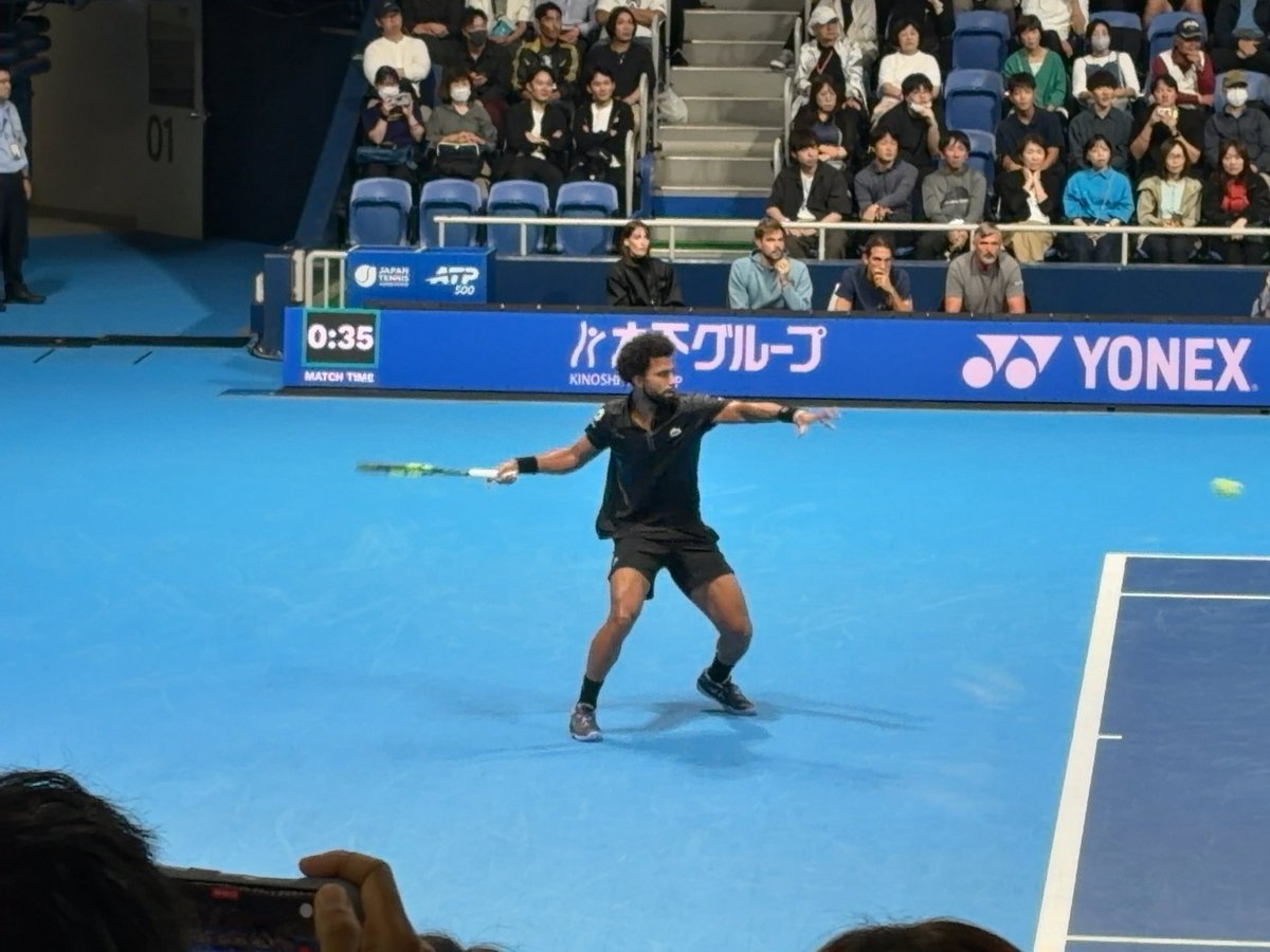 YucalinT's tweet photo. 1セットしか見られなかったけど、楽しい試合だった。フィスおめでとう。ティアフォーは昨日今日とお疲れさま！ https://t.co/E8rBsNMGyB