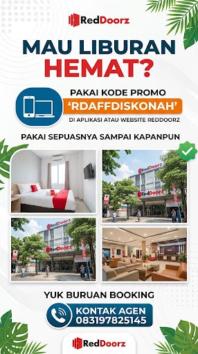 AdzhaCo's tweet photo. Staycation makin hemat pakai kode promo RDAFFDISKONAH di aplikasi RedDoorz! ���✨
Nikmati tambahan diskon yang bisa kamu pakai berkali-kali sampai puas. Cus, booking hotel buat liburan nanti! 💸
#RedDoorz #Jakarta #Bandung #Surabaya #Jogja #Bali #Medan #Semarang https://t.co/bbFNwZuxmb