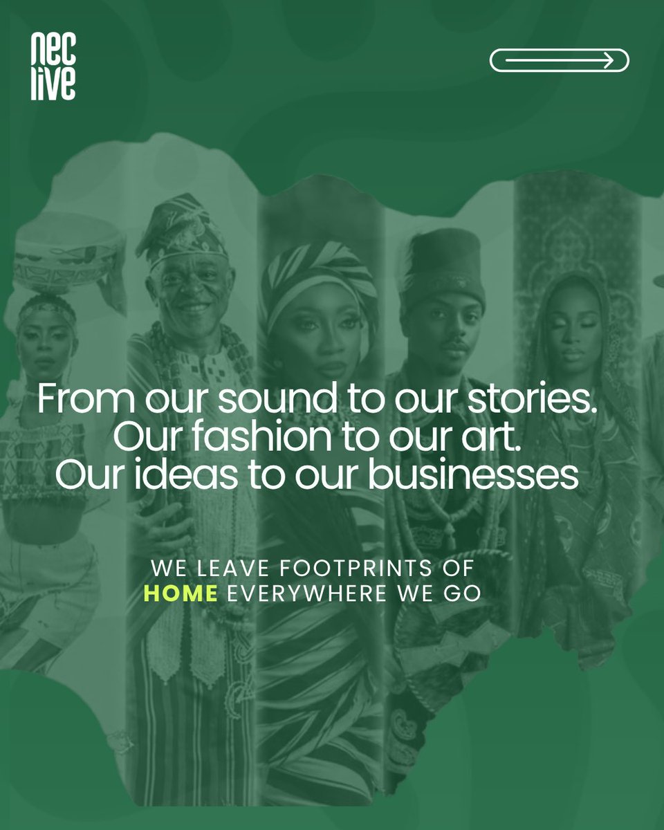 necliv's tweet photo. Today, we’re celebrating every Nigerian putting something into the world that makes people stop.
To the creativity.
To the resilience.
To the people carrying a little bit of home everywhere they go.
Happy Independence Day, Nigeria. 🇳🇬
#HappyIndependenceDay #neclive https://t.co/891CGw4Vc6