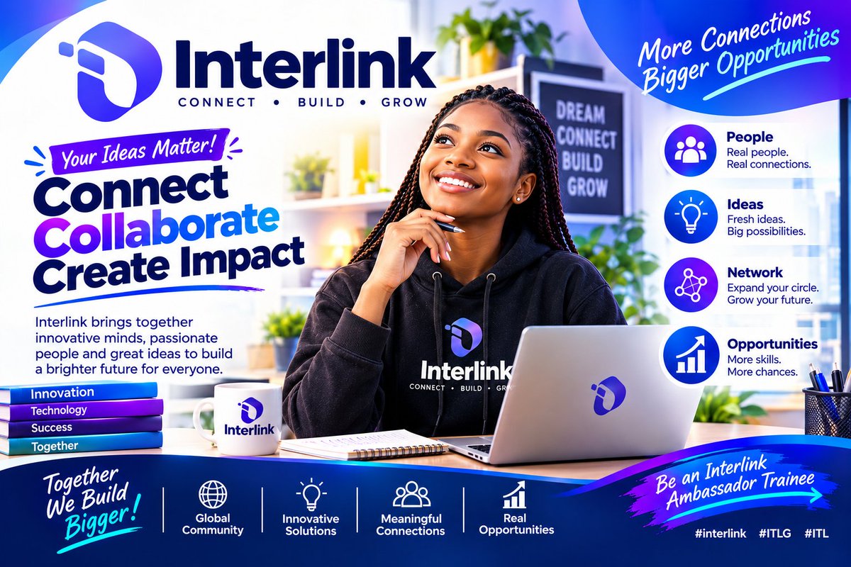 kingadesuccess's tweet photo. One connection can open a thousand possibilities. Keep connecting. Keep building. Keep believing in InterLink. 🚀

#interlink #ITLG #ITL https://t.co/YEegozgSXn