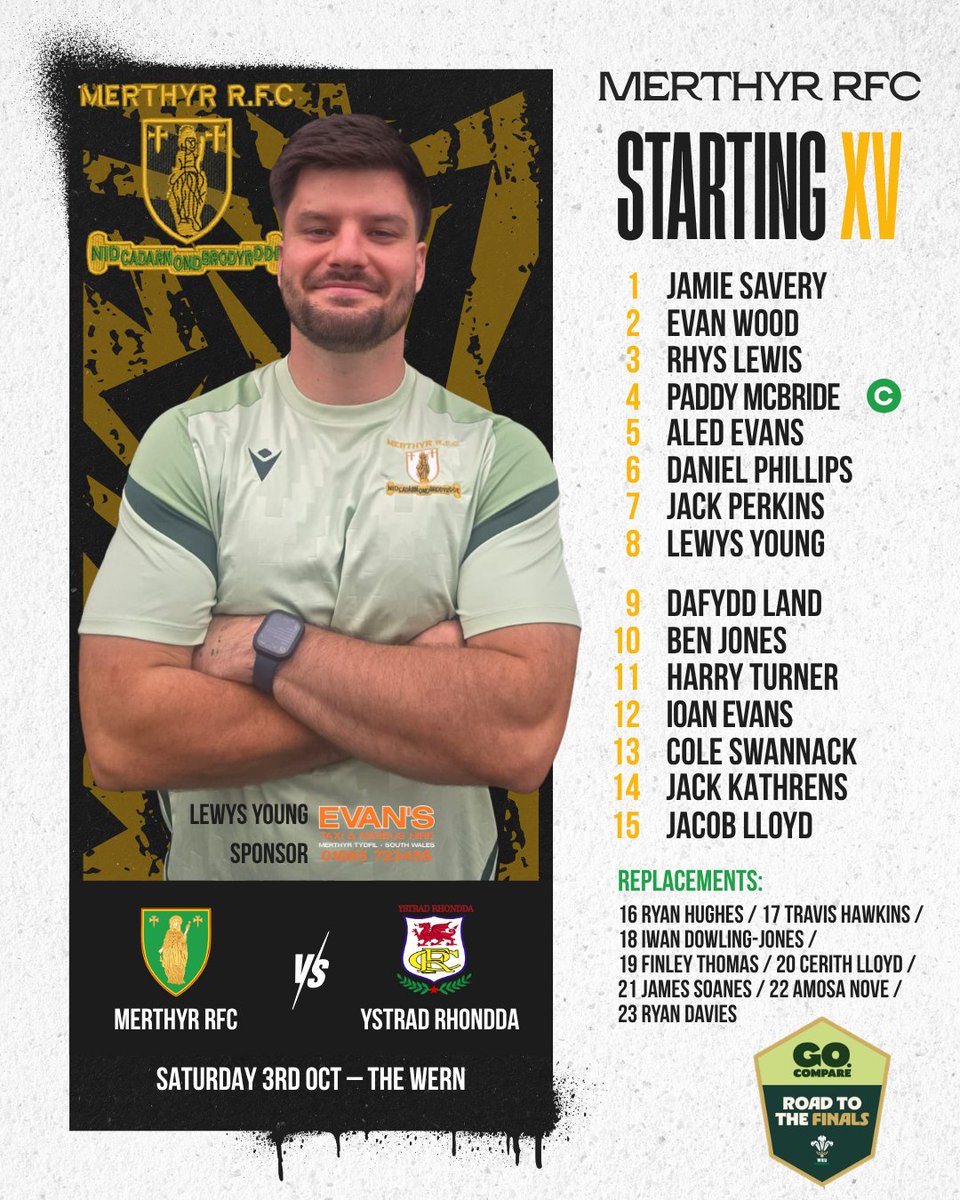 RFCMerthyr's tweet photo. TEAM NEWS | MERTHYR v @YstradRFC 
Changes for the Cup as the Ironmen begin their Road to the Finals at The Wern.

🟢 @paddymcbride04 (C)
📅 Sat 3 Oct
⏰ 2:30pm
📍 The Wern

📖 Our latest Digital Match Flickbook is also live
👉 https://t.co/BHV5LhpM06

Back the boys tomorrow! https://t.co/S3FA9b7Yf9