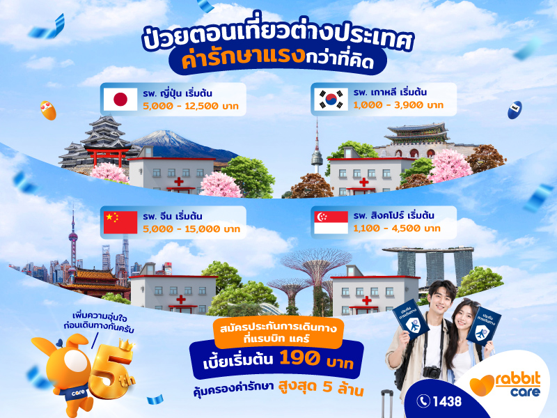 rabbitcareth's tweet photo. ✈️🤒 ไปเที่ยวต่างประเทศ ไม่มีใครอยากป่วย...แต่ถ้าป่วยขึ้นมา ค่ารักษาอาจทำทริปสะเทือนได้! 💸
.
วางแผนเที่ยวให้อุ่นใจ…อย่าลืมสมัครประกันการเดินทาง เบี้ยเริ่มต้นเพียง 190 บาท* คลิกเลย >> https://t.co/1O3tOaOkWT
.
#RabbitCare #ใช้ใจแคร์ดูแลครบ #ประกันการเดินทาง #ป่วยที่ต่างประเทศ https://t.co/mYtju9hW66