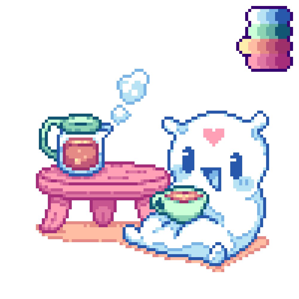 QilzRt's tweet photo. "Taking a break with a nice cup of warm tea." 🥰

#piwwotober 2 https://t.co/m3sk3Z82wa
