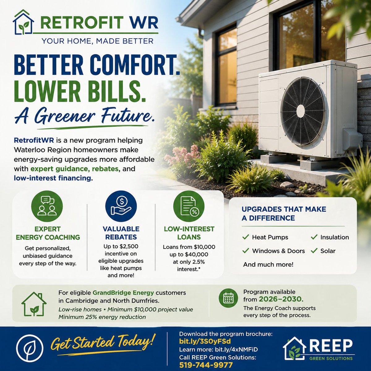 WaterlooEnergy's tweet photo. Planning a home energy upgrade? RetrofitWR may help eligible Waterloo Region homeowners with Energy Coaching, rebates, and low-interest financing for heat pumps, insulation, windows, solar and more. Learn more: https://t.co/JYMECdg26v 
#RetrofitWR #WaterlooEnergy https://t.co/9TZE6d167L