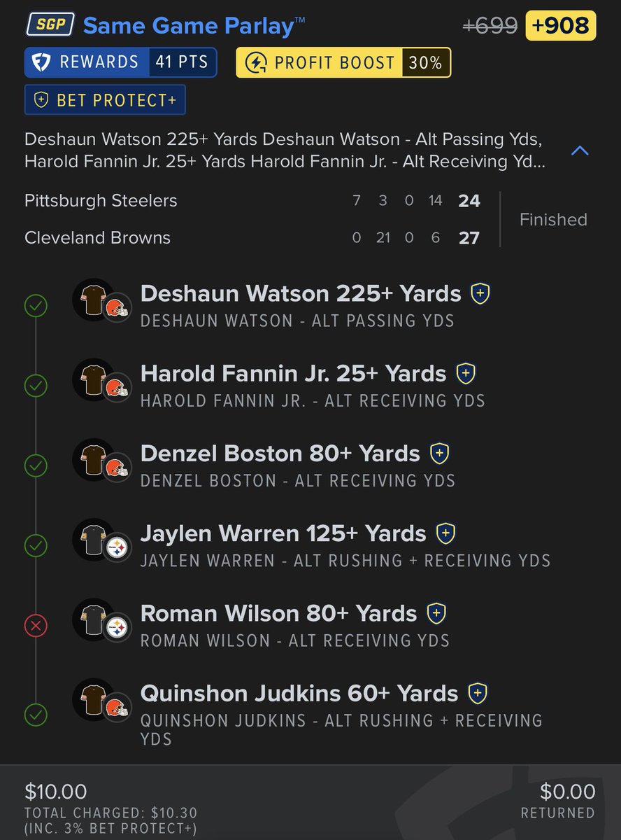 Breezo_EATSQ's tweet photo. @FanDuel_Support Roman Wilson should be covered by injury protection https://t.co/2dzjbCtSSW