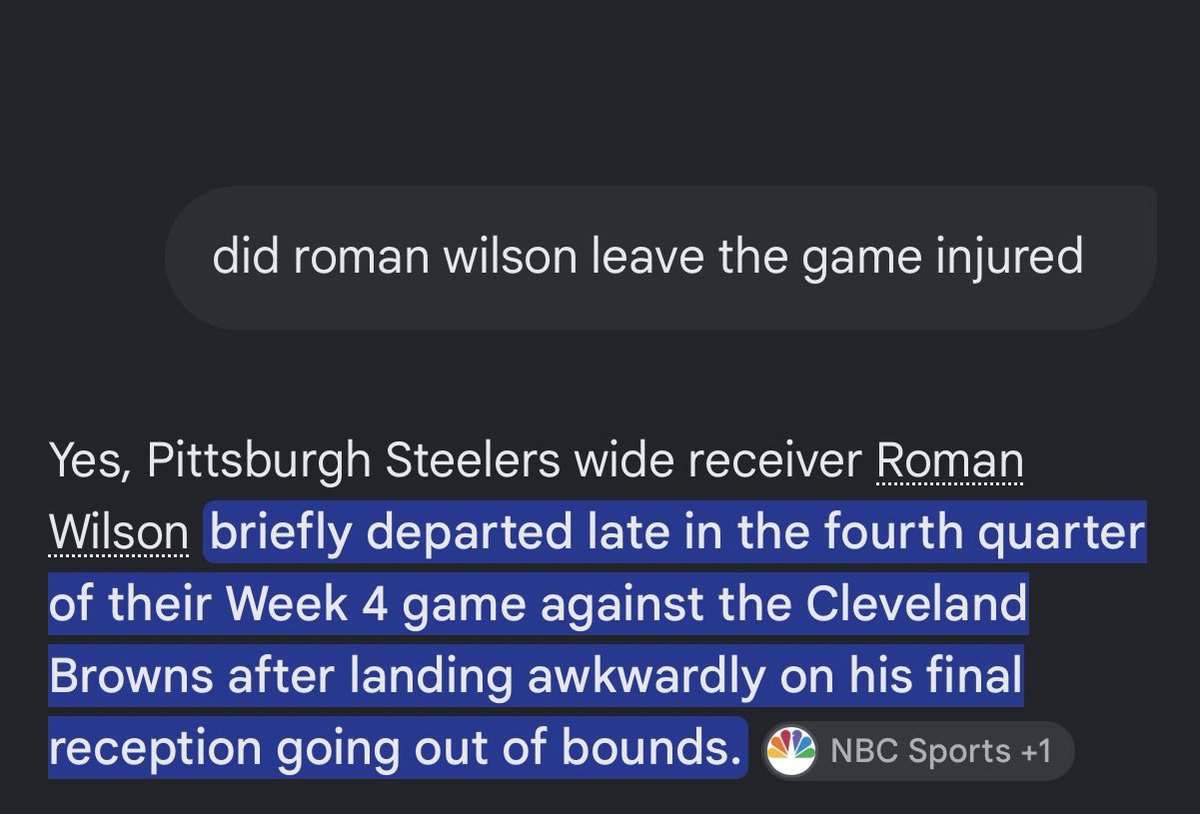 Breezo_EATSQ's tweet photo. @FanDuel_Support Roman Wilson should be covered by injury protection https://t.co/2dzjbCtSSW