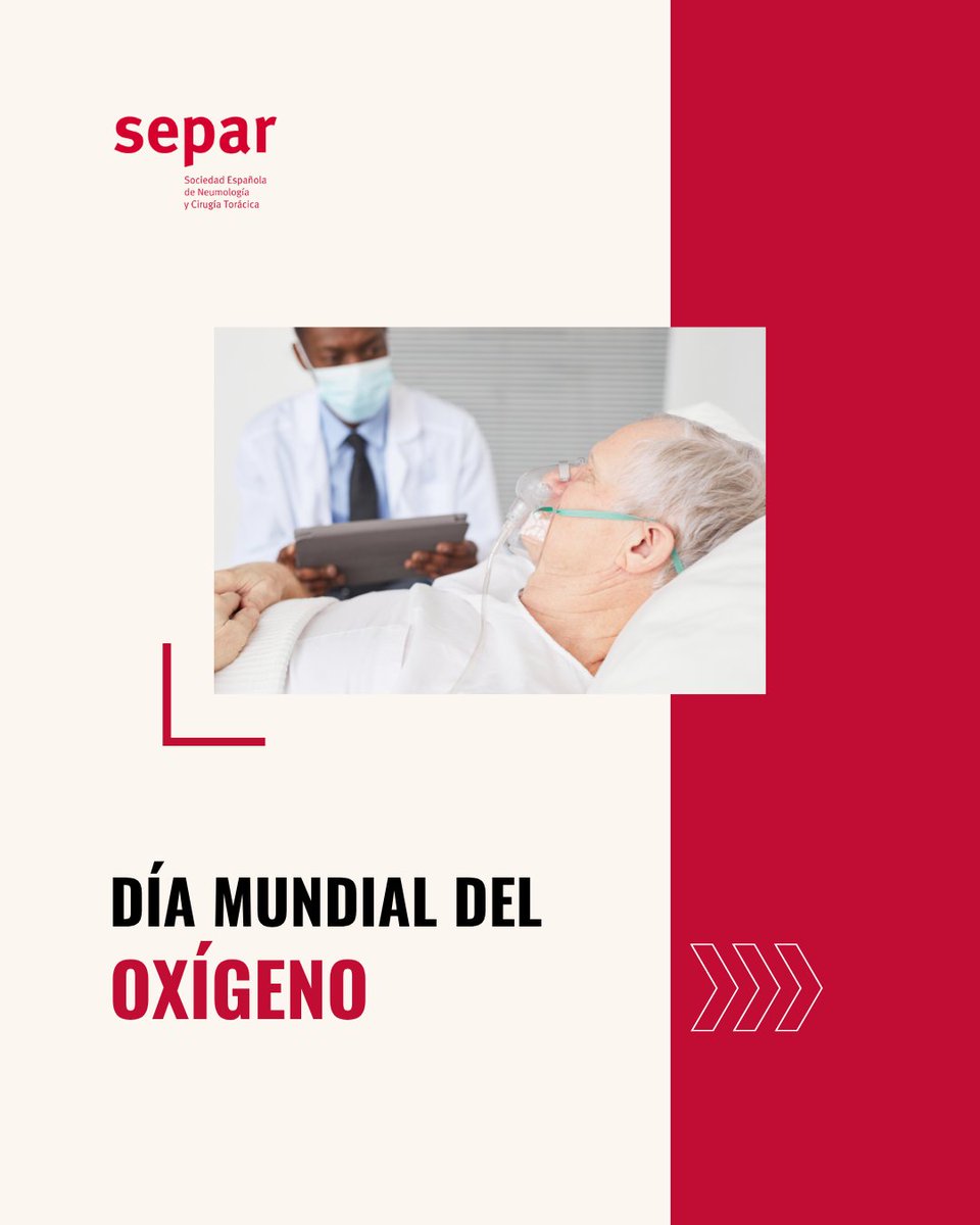 SeparRespira's tweet photo. 🌐2 de octubre / Día Mundial del Oxígeno

Desde #SEPAR destacamos la importancia de seguir avanzando hacia una atención integral para las personas que necesitan oxigenoterapia, teniendo en cuenta sus necesidades y su día a día. 🫁

👉 https://t.co/nf50O2vw41

#SaludRespiratoria https://t.co/ILwbSziahA