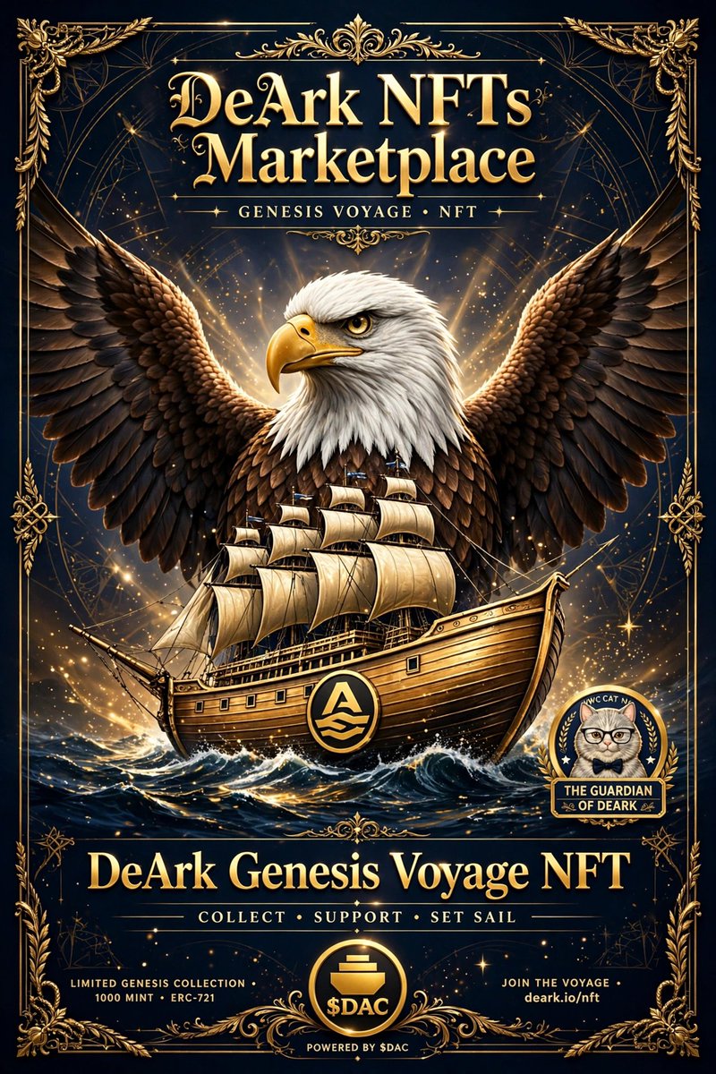 babasaba8835's tweet photo. @DeARK_BSC 
DeArk NFTs LIVE! 1000 Genesis Mint $DAC - Collect, Support, Set Sail! ⛵🦅 $DeArk https://t.co/fq2TQWsBcL https://t.co/VMhmZgWYii