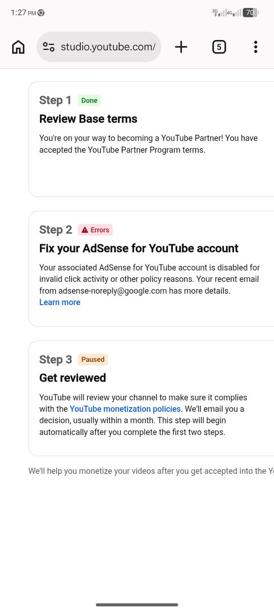 Muhajilli1's tweet photo. @TeamYouTube What if it continue like this? No  other way? I will give up on youtube partner program application? As I spent time and money working for it? Please answer me I need your help 🙏🏻🙏🏻 https://t.co/qRuEifkKZg