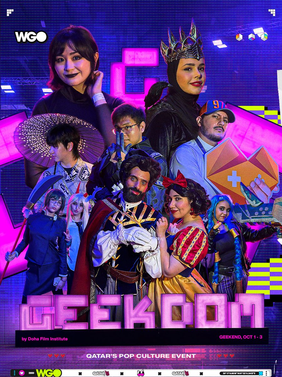 wgoqatar's tweet photo. Geekend 2026 is taking over the weekend
If gaming anime art and pop culture are your thing then this is one weekend you’ll want to experience.
#Geekend2026 #Geekdom #DohaFilmInstitute #QatarEvents #Doha https://t.co/GnAme8bEbG