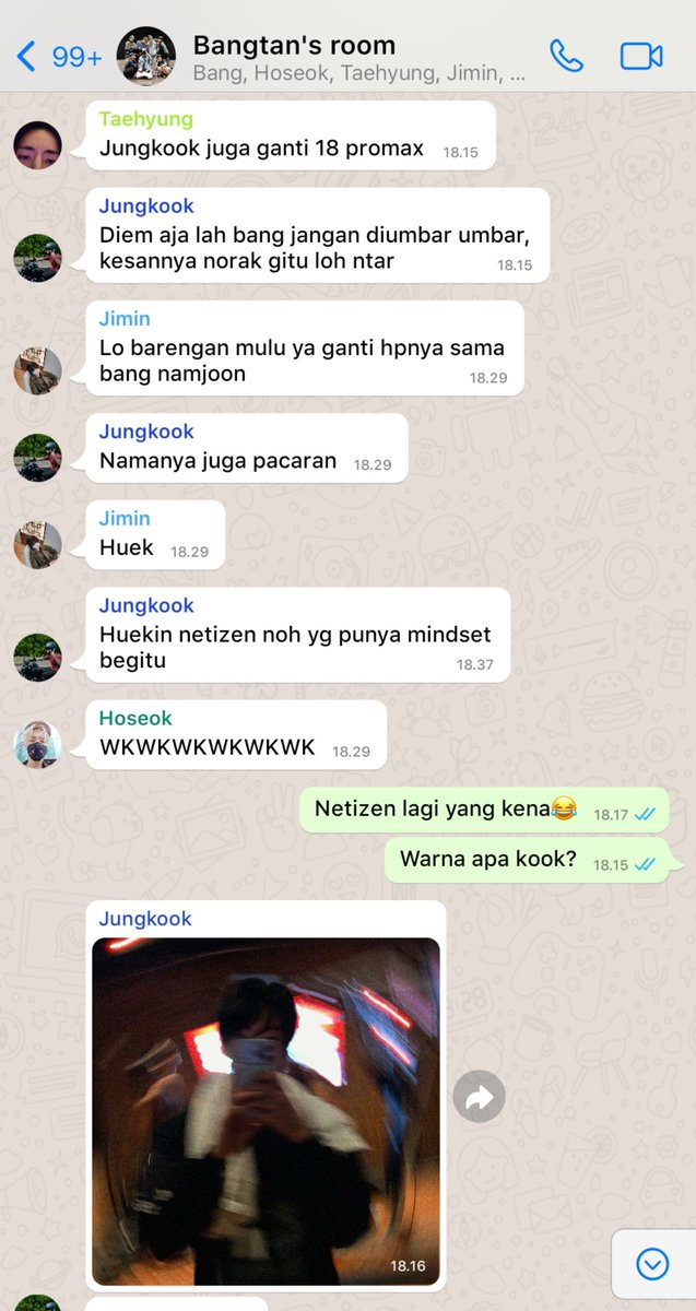micasa95_'s tweet photo. keadaan grup chat https://t.co/tz1dw8rbPQ