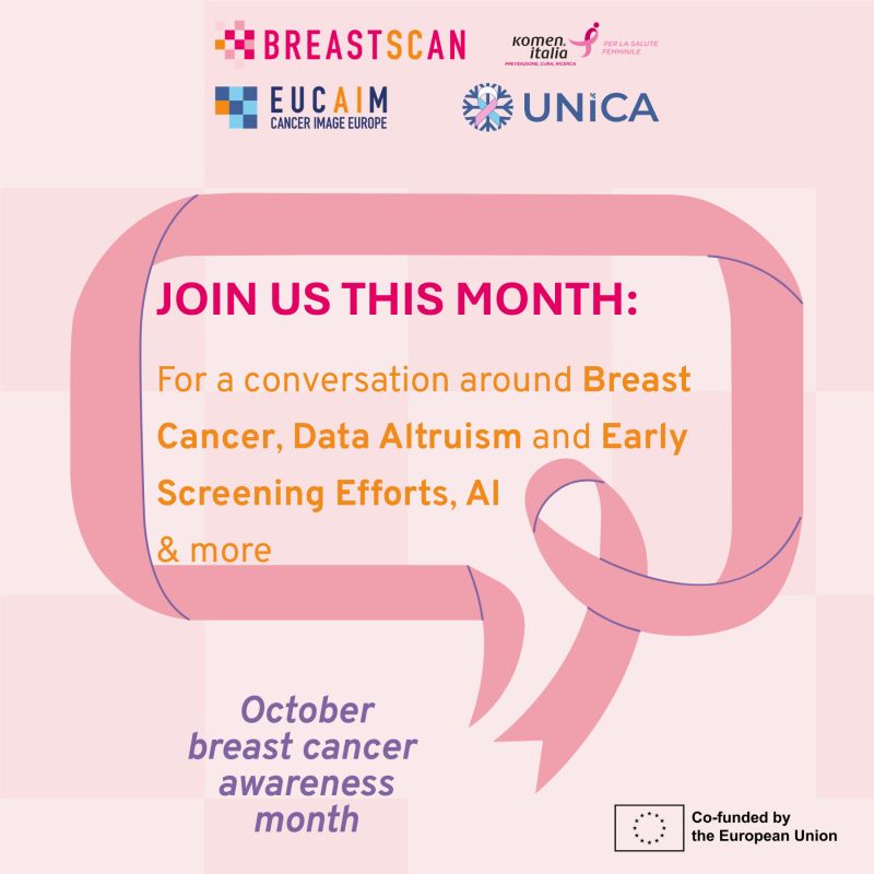 IRTIC_UV's tweet photo. We are participating in #BreastSCan and #EUCAIM 🔬
📌 The teams of the projects invite along their colleagues to explore how #data altruism, early screening, and #research #innovation can transform the fight against breast cancer. https://t.co/Jr9SoeMvB4