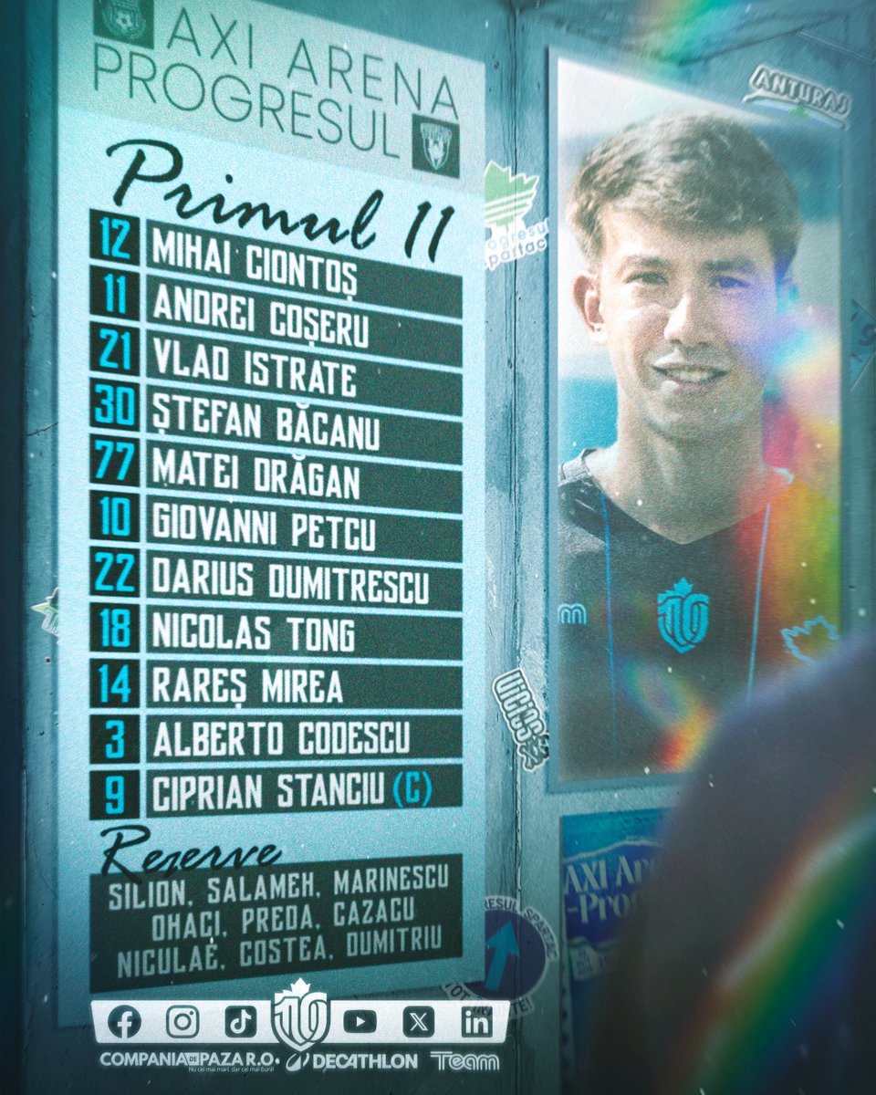 progresul1944's tweet photo. 🤩 Mai sunt câteva minute până la fluierul de start! 🤩

👇 Acesta este Primul 11 trimis în teren de către Andrei Erimia pentru partida cu AXI Arena 👇

👕 Progresiștii vor juca în echipamentul de deplasare Negru

💙 MULTĂ BAFTĂ, BĂIEȚI! 💙 https://t.co/zQxwspLZzx