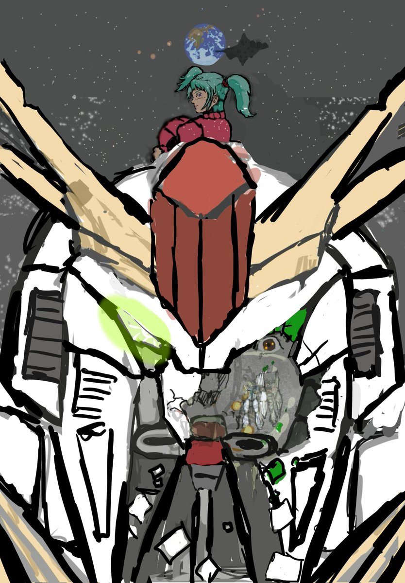 ehhen_illust's tweet photo. クスィー修正してみた、これ完成マジ大変
#イラスト　#閃光のハサウェイ　#ガンダム https://t.co/6K3KugwrQD