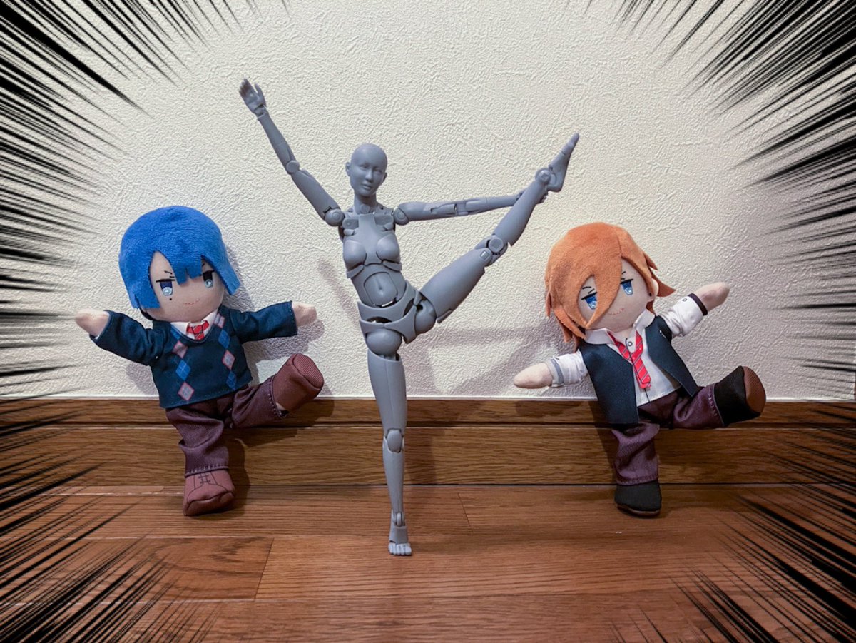 nonppy_'s tweet photo. Y字バランスで自立できる、おりーぶさんと
Y字バランスで自立できない、まさぬい、れんぬい🥰🥰

すげぇデッサン人形を買ってしまった‼️ https://t.co/RR1PD7tDDo