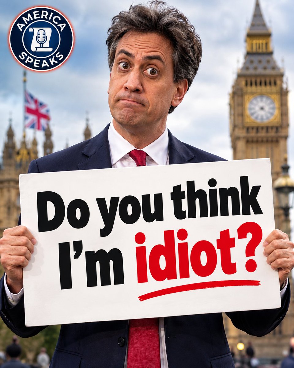 RechargAmerica's tweet photo. 🇬🇧 Ed Miliband Under Fire: Has His Leadership Gone Too Far? 🤔
Do you think Miliband has lost touch with reality?
A) Yes
B) No
C) Not sure https://t.co/uX3RY0xJsD