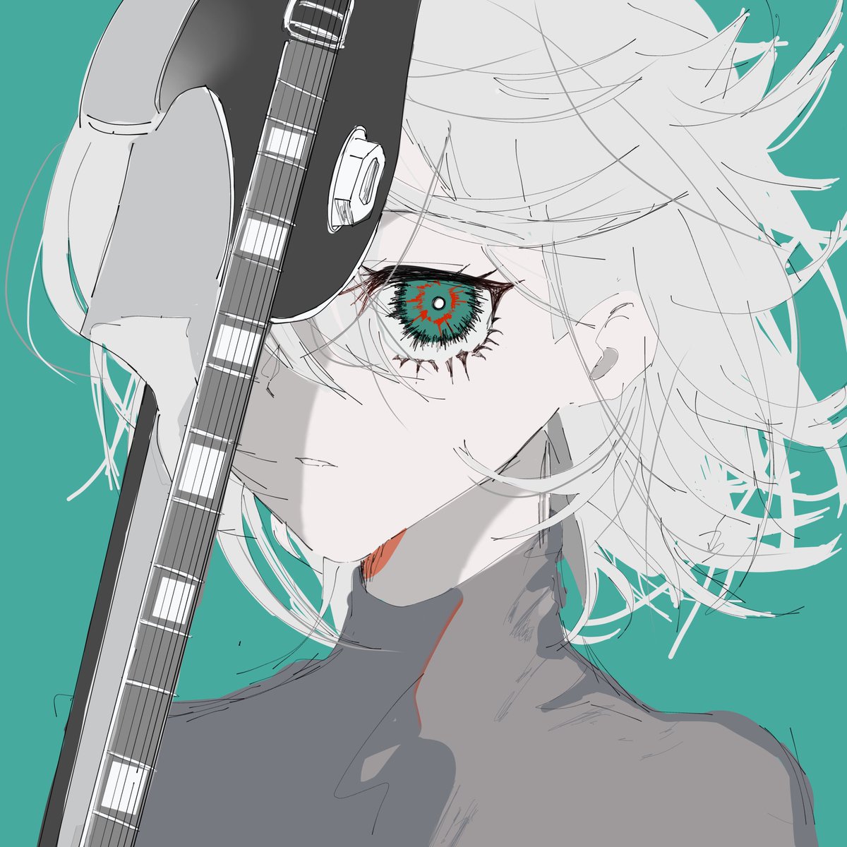 1_donot_10veyou's tweet photo. エメラルド良いねって落書き
 #キタニタツヤを描画せよ https://t.co/Zr4v7DsU7u