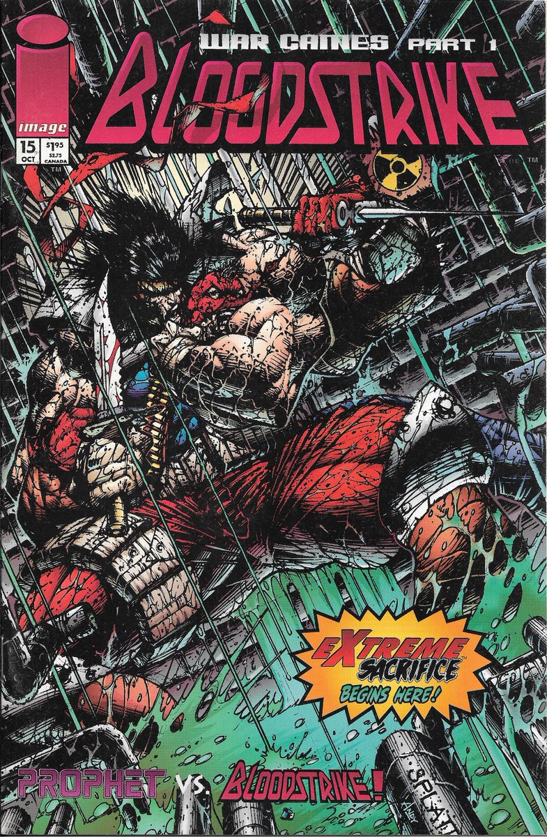 RobMessick's tweet photo. Stephen Platt doing what he does best!  The cover to Bloodstrike 15 vs Prophet.  WarGames pt 1

#BloodStrike &amp; #Prophet created by @robertliefeld
@Stephen_Platt #StephenPlatt #ExtremeStudios
@ImageComics #WarGames #ExtremeSacrifice https://t.co/t561vtgS5O