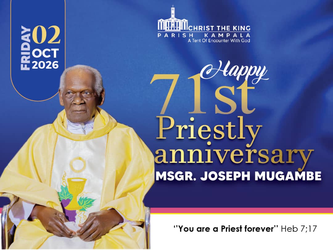 ChristTheKingUG's tweet photo. What a blessing!  Happy 71st Priestly Anniversary Msgr. Joseph Mugambe https://t.co/WbVzGoNO39