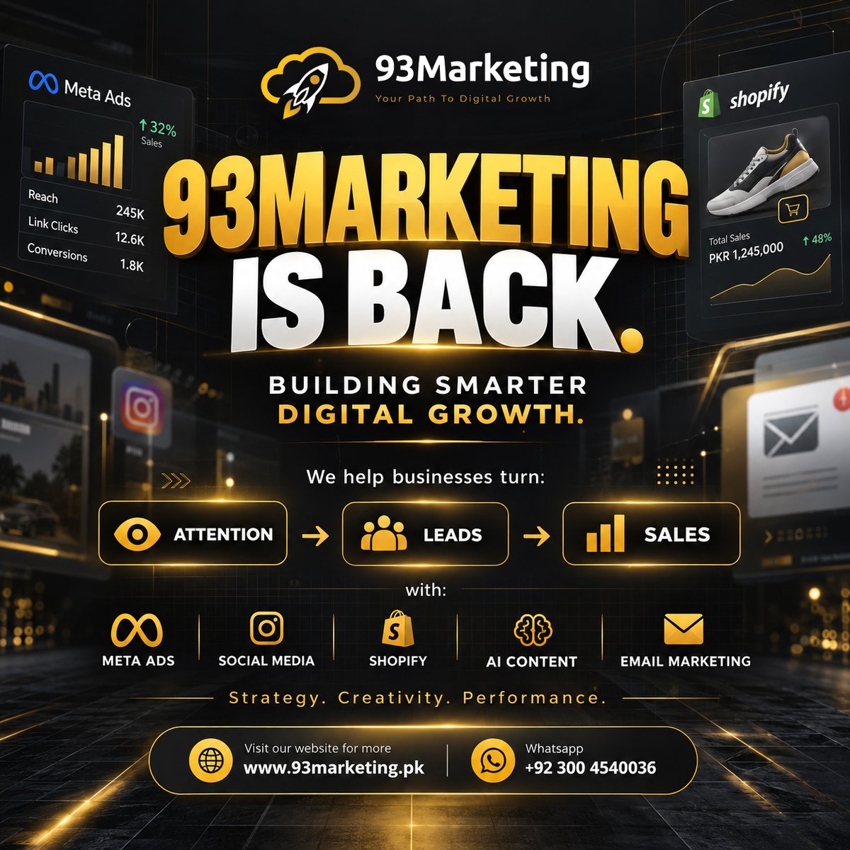 93digimarketing's tweet photo. 🚀 93Marketing is back.

Digital marketing isn't about posting more.

It's about building a system that turns:

Attention → Leads → Sales

We'll share practical strategies, Meta Ads insights, AI workflows, e-commerce tips, and real marketing lessons.

Follow @93digimarketing https://t.co/nSr3aoUh9I
