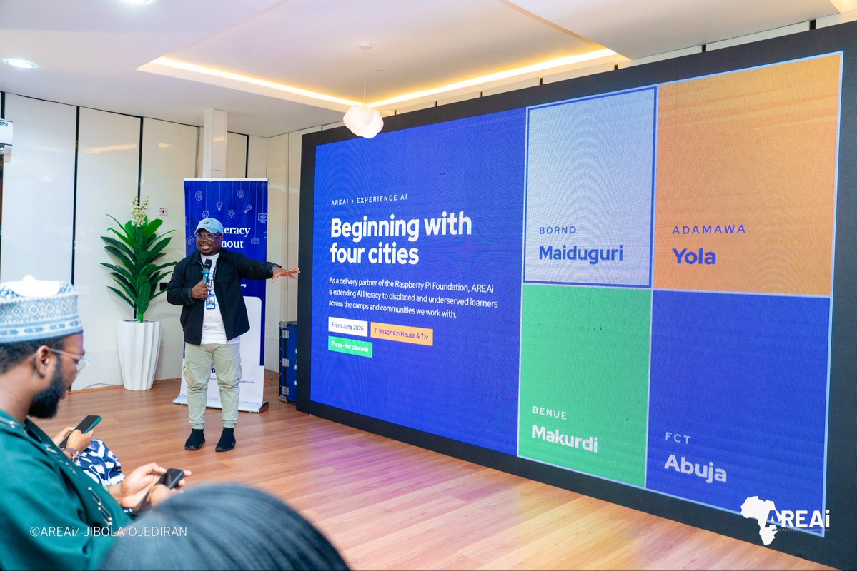 Areai4Africa's tweet photo. On Tuesday, we did more than launch a programme. We took an important step towards shaping a future where technology can expand opportunity, strengthen learning, and make education more inclusive.
#AREAi #AREAi4AFRICA #LearningWithoutBarriers #ExperienceAI #RaspberryPiFoundation