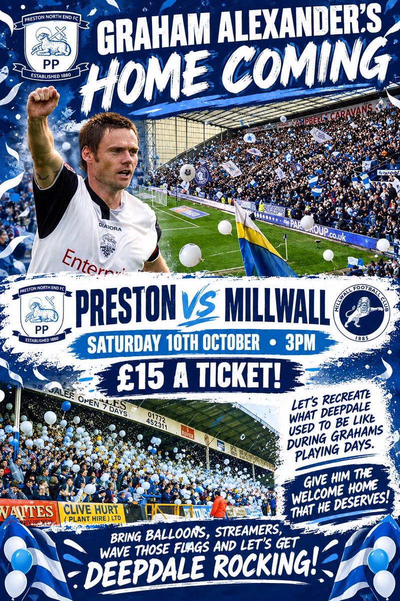 Pneawaydays's tweet photo. Share this everywhere. Spread the word £15 for an adults ticket you can’t go wrong! Let’s back the lads as a new era begins! 🥁 🎶 See you at Deepdale! £5.50 for a pack of 100 balloons 👇 #pnefc
https://t.co/fDxDTyCHwq https://t.co/cZeSqG7r2w