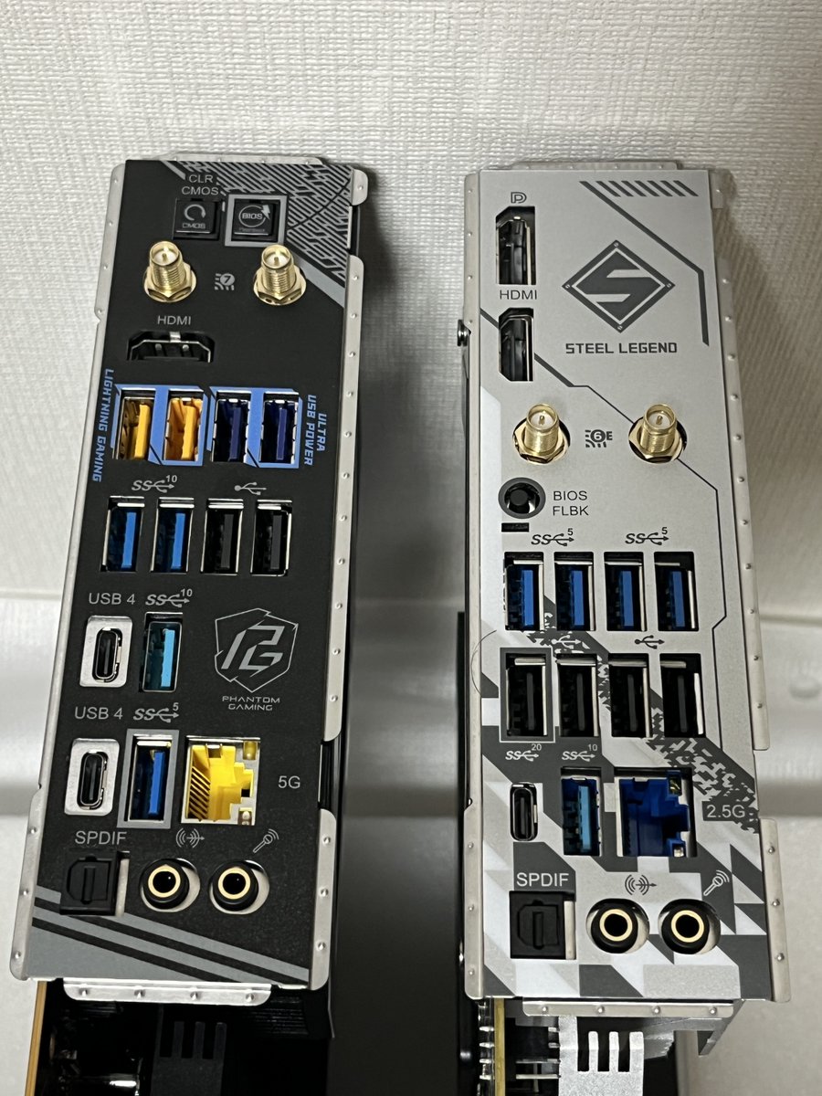 kurotre3's tweet photo. 9950X3DでもDDR5メモリ4枚の起動確認ができたので、PC構成を入れ替え。クリーンインストール中。
今回は B650 Steel Legend WiFi のPCIeスロット位置と帯域幅を優先。 https://t.co/R704gyBvUB