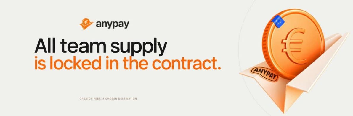 Anypay_'s tweet photo. All team supply is locked in the contract. https://t.co/fagCMnYoVW https://t.co/qGiUpLO6NR
