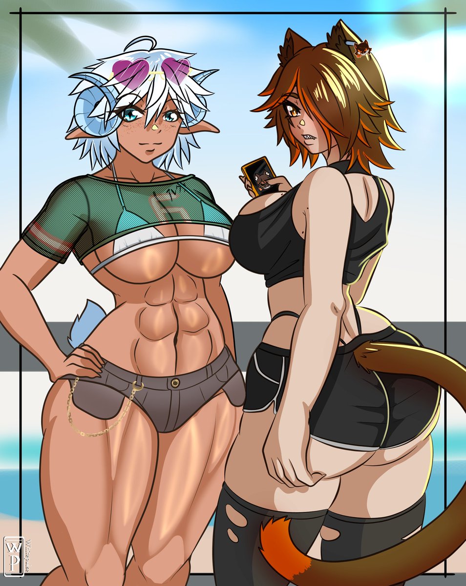 whitepulse_art's tweet photo. @_AlexaVR_  and @LordCatzy  just enjoying the sun near beach. https://t.co/hikv5IC2qT