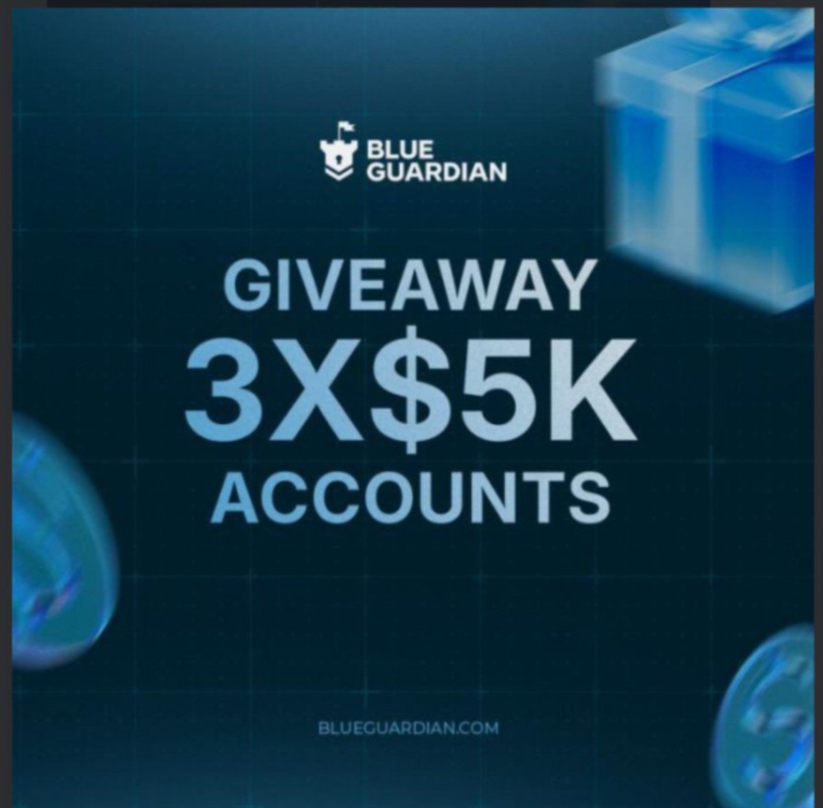 maikilo_Fx's tweet photo. 🚨 3X 5K BLUEGUARDIAN GIVEAWAY 🚨

I'm giving 3 lucky traders a FREE $5,000 BlueGuardian Account!

Stop watching others get funded. This could be YOU.

HOW TO WIN:
✅ Follow @maikilo_Fx @BlueGuardiancom
✅ Like &amp; Comment 
✅ Repost and tag 2 friends

BEST OF LUCK https://t.co/g96ifHzUOO