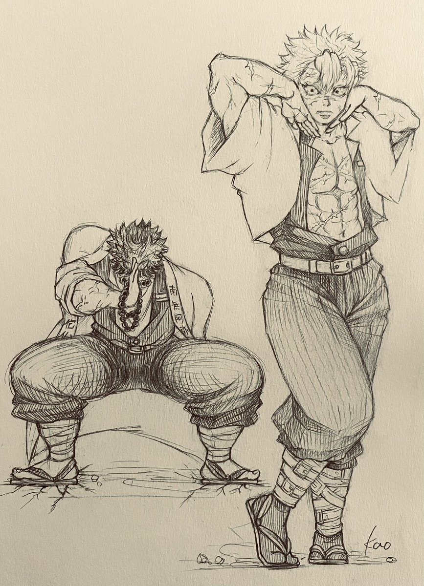 kao07642656's tweet photo. つい描いてしまった構えポーズ✍️ https://t.co/bvmhVsmHex