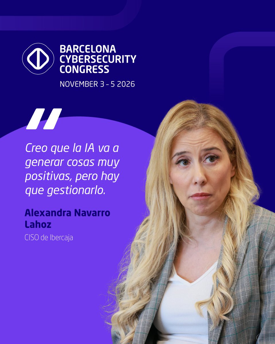 BcnCyberCon's tweet photo. What does a more secure digital future look like in the age of AI? 🔐

At the round table organized by @ElConfidencial and @fira_barcelona as part of Barcelona Cybersecurity Congress #BCC26, experts from the technology and financial sectors shared their perspectives on how artificial intelligence is transforming the cybersecurity landscape.

The discussion explored the need to stay ahead of emerging threats, strengthen digital resilience and find the right balance between innovation and security.

▶️ See some of the key reflections shared during the session.

@INCIBE
@ING_news
@TelefonicaTech
@TefTech_EN
@ibercaja

#Cybersecurity #ArtificialIntelligence #AI #DigitalTransformation